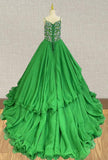 Stunning Beaded Bodice Child's Sparkly Prom Gown