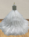 Little Child's Stunning Pageant Dress with Halter Bodice - CupcakePageantDress