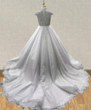 Elegant Halter Glitz White Evening Gown For Junior Miss - CupcakePageantDress