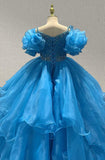 Glity Beaded Bodice Stylish Flower Girl Sparkly Gown - CupcakePageantDress