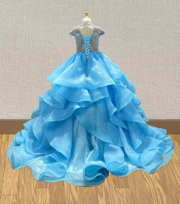 Halter Beaded Bodice Beauty Kids Prom Pageant Couture - CupcakePageantDress
