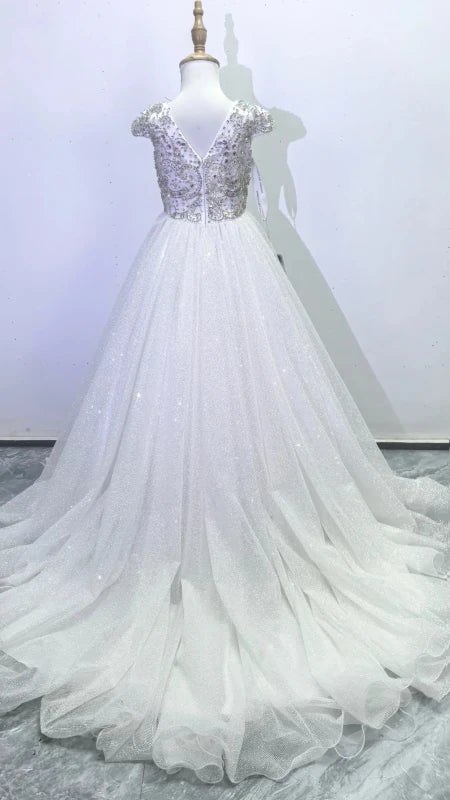 Little Child's Amazing Pageant Gown with Beaded Bodice - CupcakePageantDress