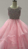 Luxurious Youth Pink Pageant Dress with Ruffle Skirt - CupcakePageantDress