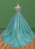 Little Girls One Shoulder Pageant Dress with Sparkly Beaded Bodice - CupcakePageantDress