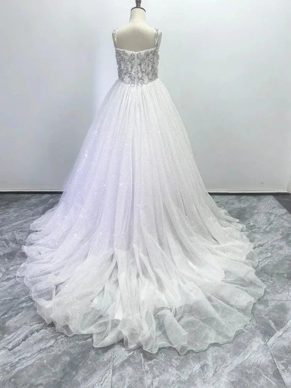 Custom Little Child's Sparkly White Pageant Dress - CupcakePageantDress