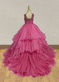 Little Girls Stuning Formal Wear with Dazzling Bodice - CupcakePageantDress