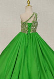 Stunning Best Beauty Green Princess Evening Gown - CupcakePageantDress