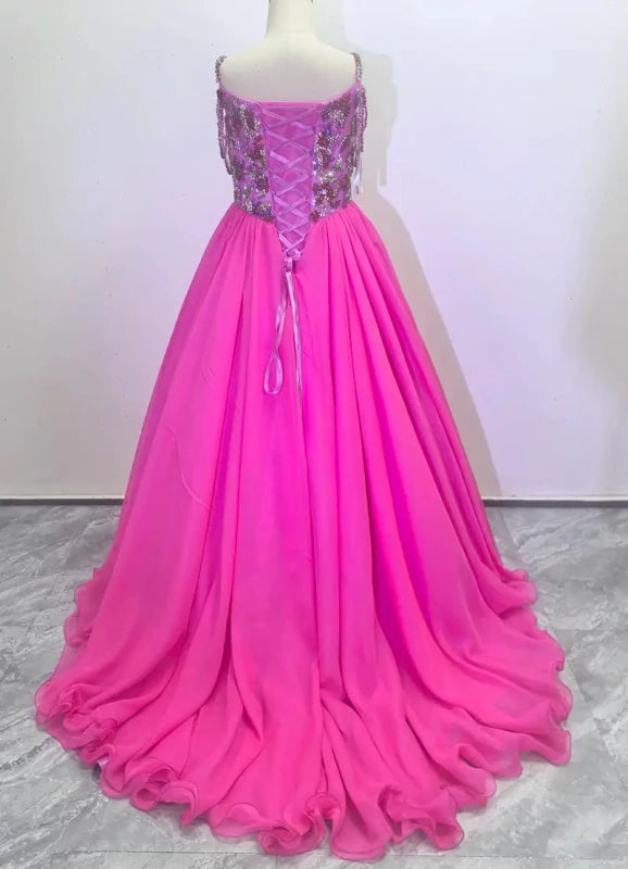Little Child's Fuchsia Formal Wear with Dazzling Bodice - CupcakePageantDress