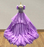 Stunning Young Girl Formal Dress Pageant with Long Train - CupcakePageantDress