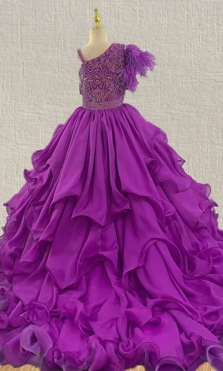 Sprkly Beaded Bodice Little Child Best Value Pageant Dress - CupcakePageantDress