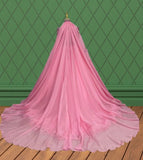Little Girls Pink Elegant Prom Couture with Glitz Beaded Bodice - CupcakePageantDress