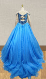 Young Girls Long Pageant Dress with Glitz Bodice - CupcakePageantDress