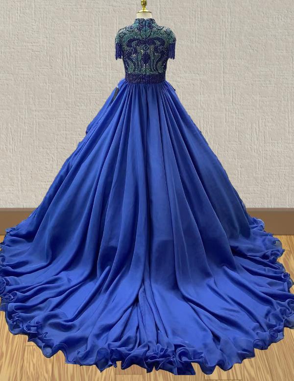 Halter Beaded Bodice Flower Girl Beauty Ball Gowns - CupcakePageantDress