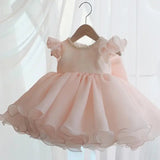 Powder Pink Organza Princess Ball Gown for Toddlers - CupcakePageantDress