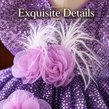 Royal Purple Sequin Dress for Little Princesses - CupcakePageantDress