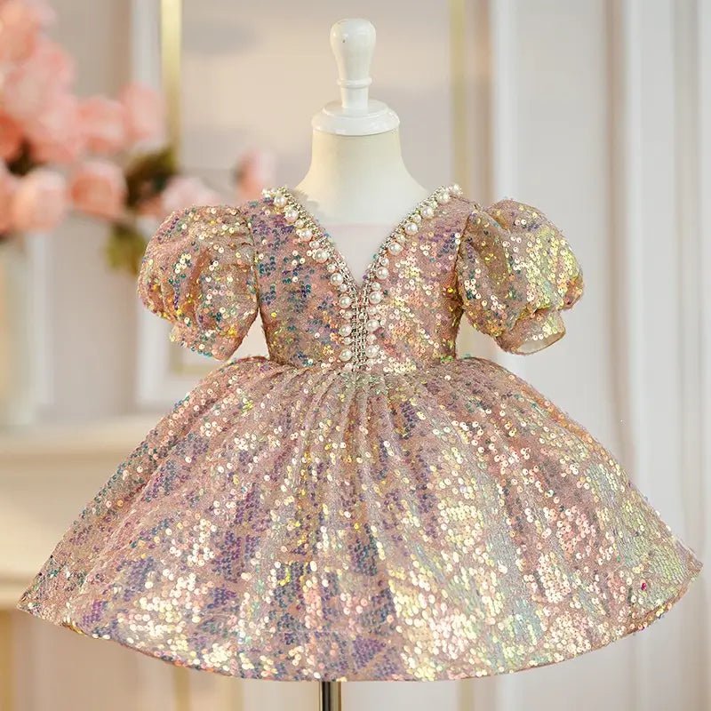 Lovely pink birthday dress with sparkly embellishments - CupcakePageantDress