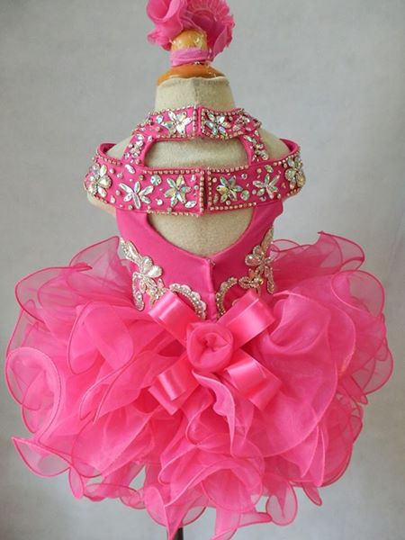 Glitz Beaded Bodice Toddler/Little Girls/Kids/Baby/Newborn Cupcake Pageant Dress - CupcakePageantDress