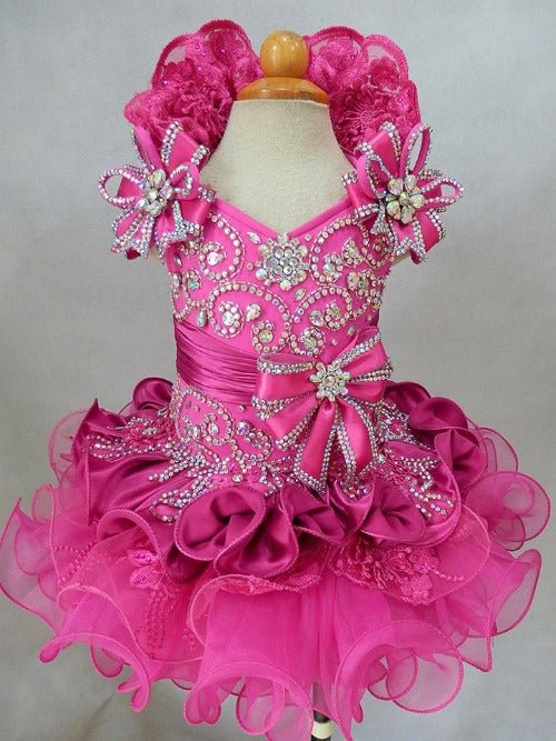 National Little Baby Fuchsia Cupcake Pageant Dress For Party,birthday,wedding - CupcakePageantDress