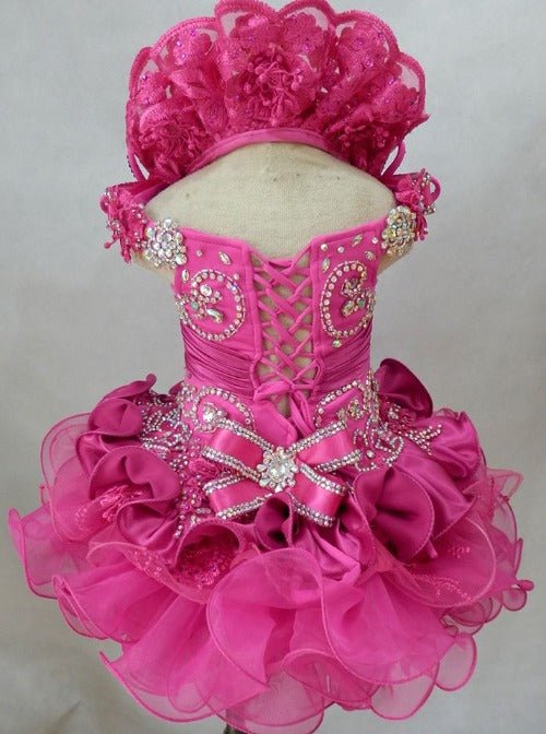 National Little Baby Fuchsia Cupcake Pageant Dress For Party,birthday,wedding - CupcakePageantDress
