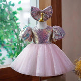 Sparkling Pink Sequin and Tulle Toddler Princess Dress - CupcakePageantDress