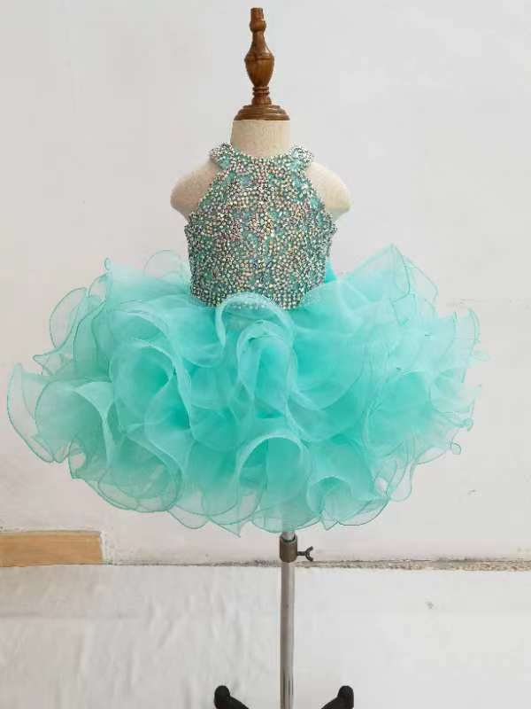 Glitz Beaded Bodice Baby Girl/Baby Miss/Little Child Cupcake Pageant Dress - CupcakePageantDress
