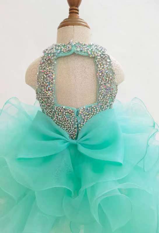 Glitz Beaded Bodice Baby Girl/Baby Miss/Little Child Cupcake Pageant Dress - CupcakePageantDress