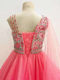Glitzy Beaded Bodice Little Princess Formal Dress Pageant - CupcakePageantDress