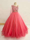 Glitzy Beaded Bodice Little Princess Formal Dress Pageant - CupcakePageantDress