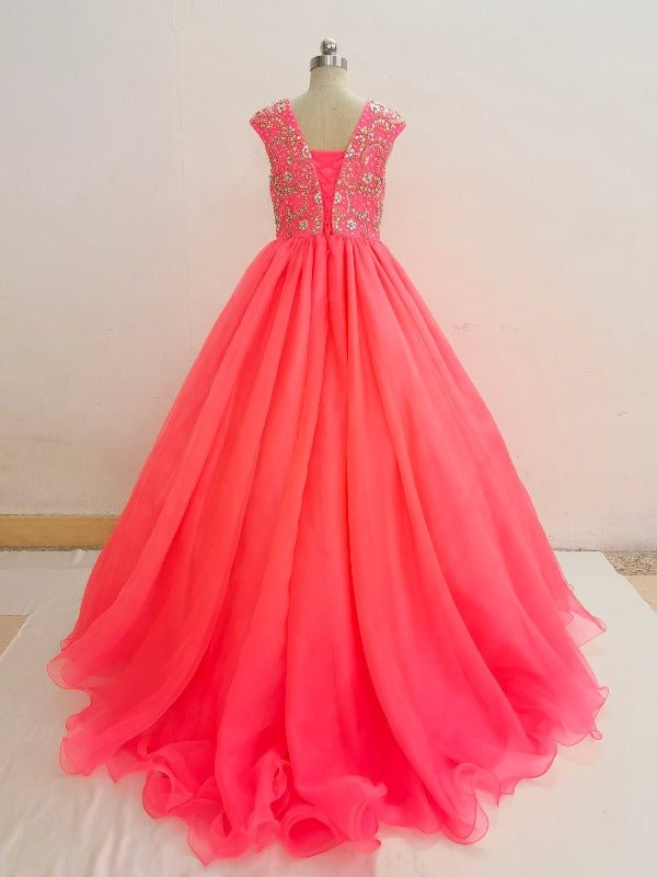 Custom Made Beaded Bodice Exquisite Teen's Formal Wear - CupcakePageantDress