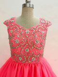 Custom Made Beaded Bodice Exquisite Teen's Formal Wear - CupcakePageantDress