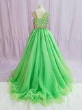 Elegant Beaded Bodice Little Princess Formal Dress Pageant - CupcakePageantDress