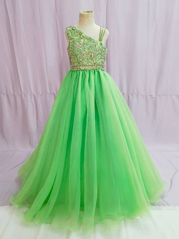 Elegant Beaded Bodice Little Princess Formal Dress Pageant - CupcakePageantDress