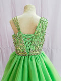Elegant Beaded Bodice Little Princess Formal Dress Pageant - CupcakePageantDress