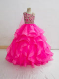 Custom Made Children's Fuchsia Pageant Ball Gown - CupcakePageantDress