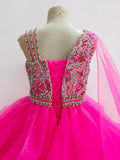 Custom Made Children's Fuchsia Pageant Ball Gown - CupcakePageantDress