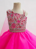 Custom Made Children's Fuchsia Pageant Ball Gown - CupcakePageantDress