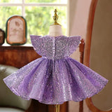 Royal Purple Sequin Dress for Little Princesses - CupcakePageantDress