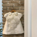 Pink Satin Hand-Embellished Baby Girls Dress