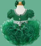 Little Girl/Children/Infant Green Cupcake Pageant Dress with Headbands - CupcakePageantDress