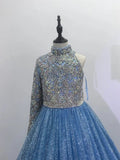 Little Child Sparkly One Shoulder Pageant Dress with Beaded Bodice - CupcakePageantDress