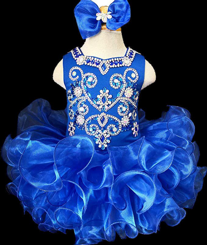 16 Colors--- Baby Girl/Baby Miss/Kids/Little Princess Glitz Pageant Dress for Pageant - CupcakePageantDress