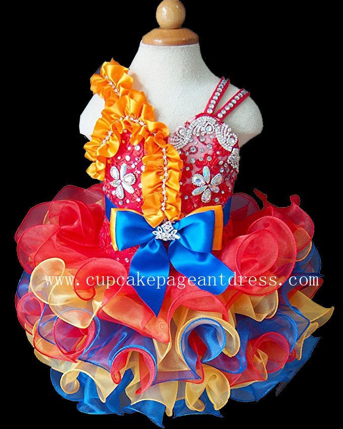 Baby Miss Glitz Beaded Bodice Little Princess Cupcake Dress for Pageant - CupcakePageantDress