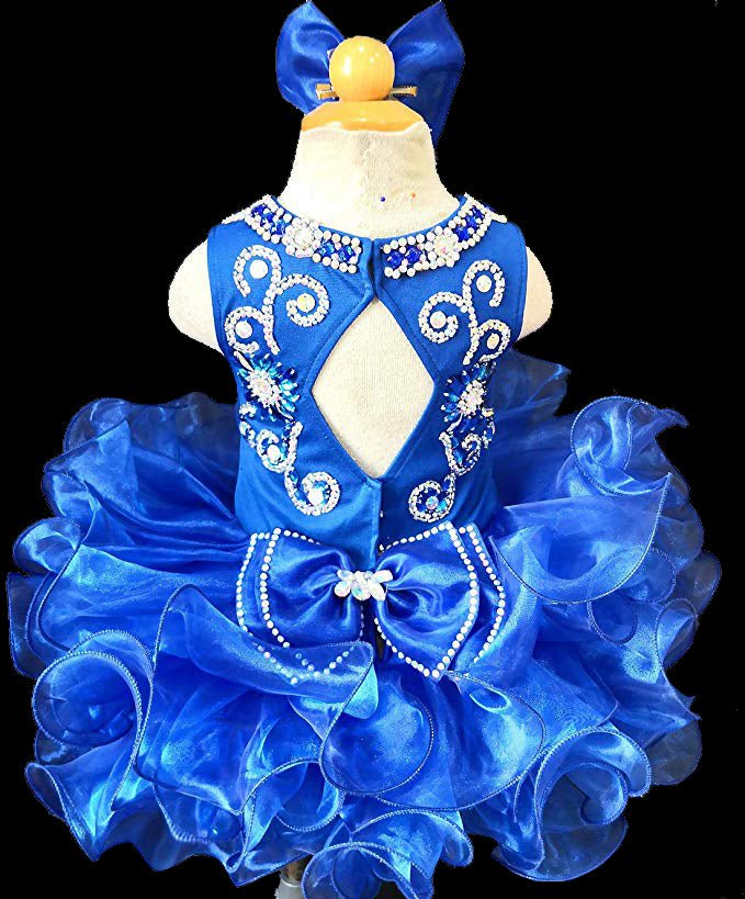16 Colors--- Baby Girl/Baby Miss/Kids/Little Princess Glitz Pageant Dress for Pageant - CupcakePageantDress