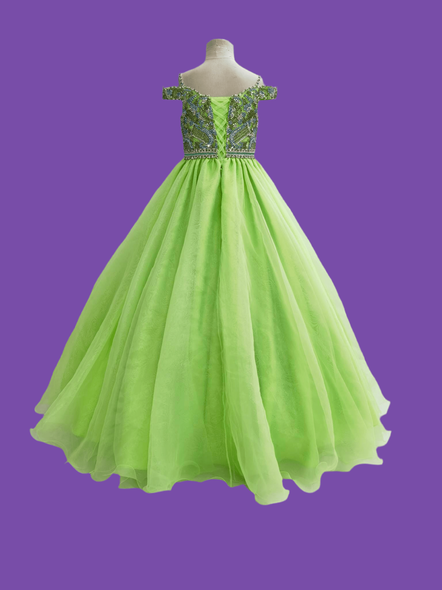 Stunning Vogue Luxury Spaghetti Straps Jiniors Pageant Dress - CupcakePageantDress
