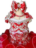 Glitz Beaded Bodice Little Girl/Baby Girl/Baby Miss Pageant Dress - CupcakePageantDress