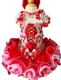 Glitz Beaded Bodice Little Girl/Baby Girl/Baby Miss Pageant Dress - CupcakePageantDress