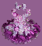 Infant/Toddler/Child/Baby Girl Glitz Purple Jennifer Wu Pageant Dress - CupcakePageantDress