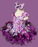 Infant/Toddler/Child/Baby Girl Glitz Purple Jennifer Wu Pageant Dress