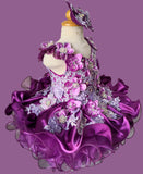 Infant/Toddler/Child/Baby Girl Glitz Purple Jennifer Wu Pageant Dress - CupcakePageantDress