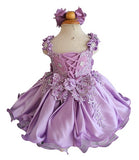 Little Girl/Baby Miss Glitz Baby Doll Purple Pageant Dress - CupcakePageantDress